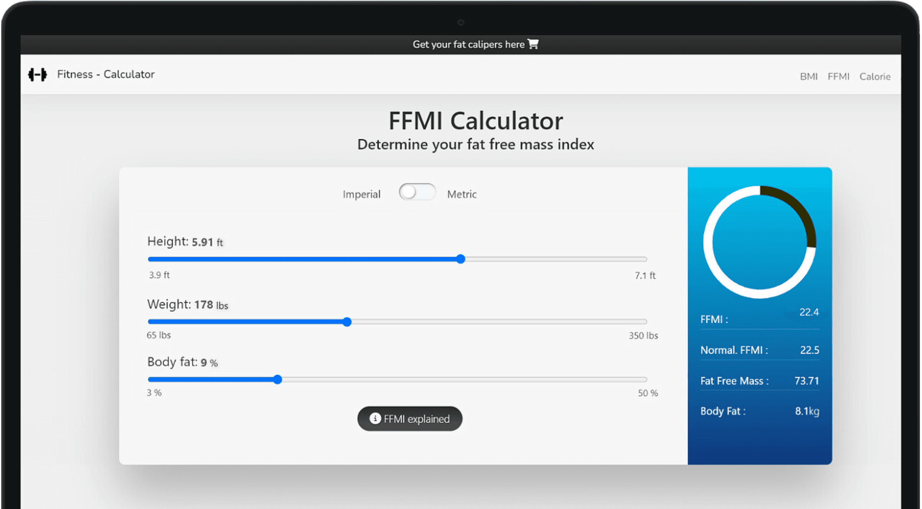 FFMI Calculator Landing Page